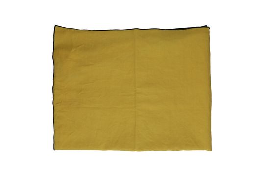 Nappe Métisse carrée jaune en lin et coton