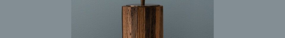 Material Details Natuka dark wood table lamp
