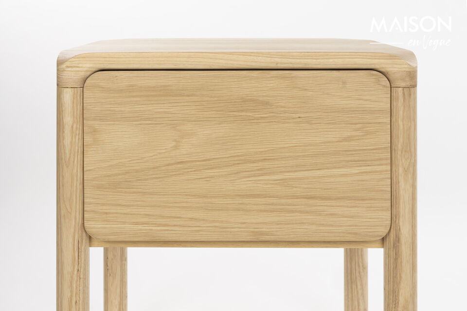Natural ash wood side table and nightstand Storm - 8