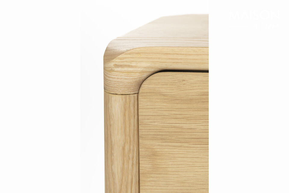 Natural ash wood side table and nightstand Storm - 11