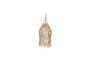 Miniature Natural raffia hanging lamp Thora Clipped