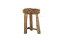 Miniature Natural reclaimed wood stool Ø33xH46 cm Delray Clipped