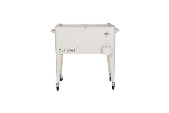 Nevera de plástico blanca con ruedas Be Cool