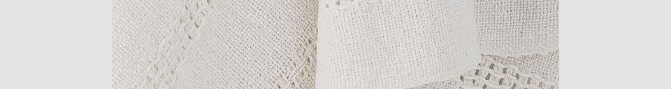 Material Details Niccoline white cotton throw