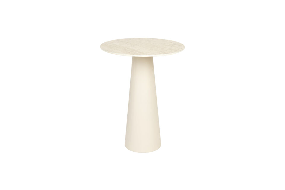 Niedriger Beistelltisch aus beigem Eisen Joya White Label