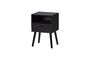 Miniature Nightstand MDF Black Ozzy Clipped