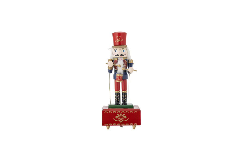 Nutcracker Music Box in Red Pine Waltz Bloomingville