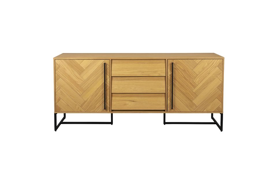 Oak wood highboard Class DutchBone