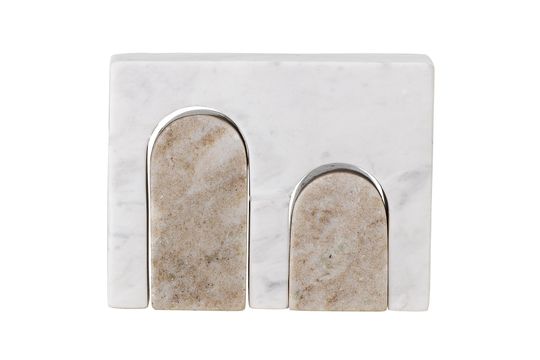 Objet décoratif blanc en marbre Chul