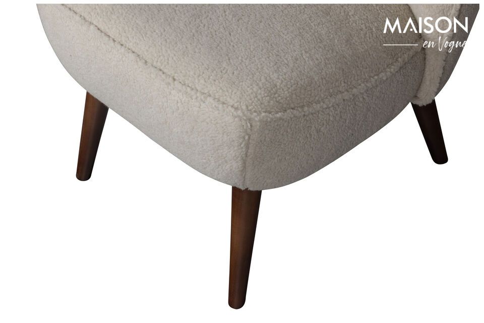 Off-white teddy armchair Sara - 5