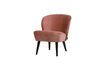 Miniature Old pink velvet armchair Sara 3