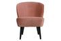 Miniature Old pink velvet armchair Sara Clipped