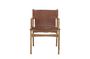 Miniature Ollie brown leather lounge chair Clipped