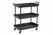 Miniature Olmiccia black iron table with wheels 3