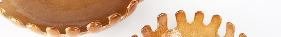 Benadrukte materialen Onda Cognac dienblad set van 2