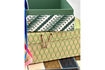 Miniatuur Opbergdozen (set van 2) van karton kaki en groen HDKeep 2