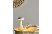 Miniatuur Oplaadbare draagbare lamp D8xH17,5 cm van naturel aluminium Pepple 2