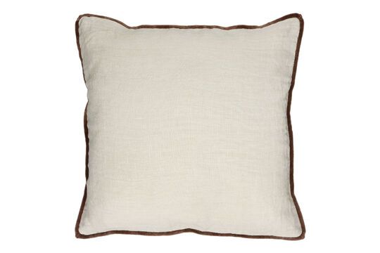 Opposites ivory cotton cushion