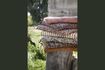 Miniature Orange and black cotton chair cushion Faza 4