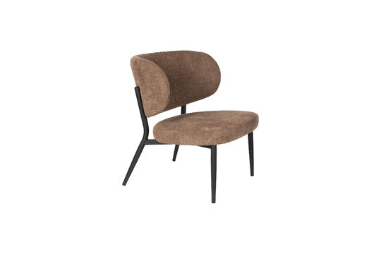 Orange fabric armchair Sanne Clipped