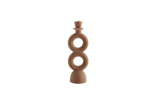 Orange stoneware candlestick Loop