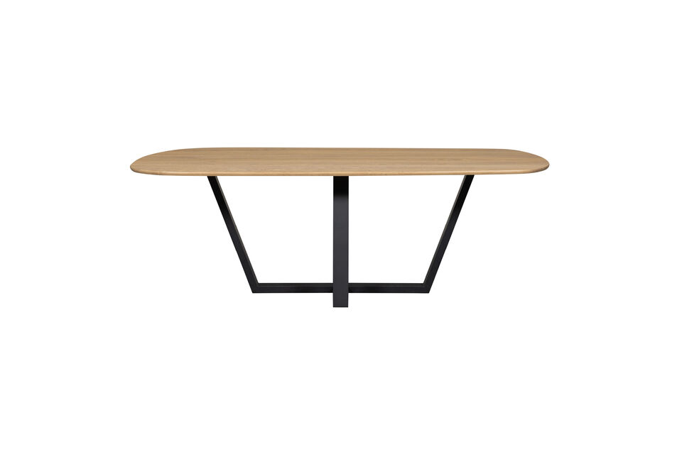 Oak table top (FSC mix certified) Create your ideal dining area Organic table top with modern black