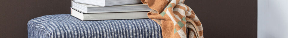 Material Details Ottoman 40x60x50 cm Grey-blue Lou