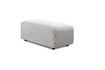 Miniature Ottoman en tissu gris clair 1