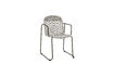 Miniature Outdoor Dining Chair in Green Iron Calana 8