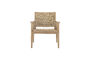 Miniature Outdoor lounge chair in FSC acacia and natural polyrattan Sorrento Clipped