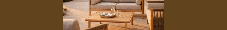 Materialbeschreibung Outdoor Sofagarnitur Oasis Couchtisch