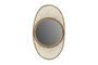 Miniature Oval bamboo mirror Moon Clipped
