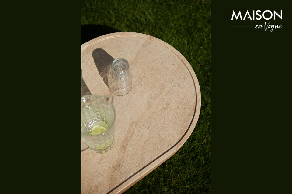 Inspired by the timeless nature of real travertine, these tables exude simplicity and earthy beauty