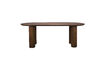 Miniature Oval brown oak dining table Dean 1