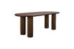 Miniature Oval brown oak dining table Dean 6