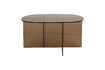 Miniature Oval coffee table in brown glass Linea 1