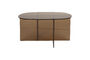 Miniature Oval coffee table in brown glass Linea Clipped