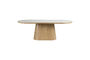 Miniature Oval dining table 180 cm in oak and sintered stone Almira Clipped