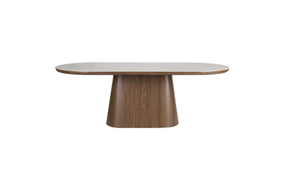 Oval dining table 180 cm in walnut Almira