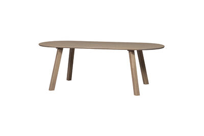 Oval Dining Table 220x90 cm Oak Pebble Grey Tablo