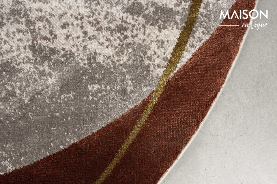 Oval rug measuring 200 x 220 cm