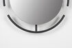 Miniature Oval wall mirror in black steel Emma 8