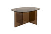 Miniatuur Ovalen salontafel van bruin glas Linea 5