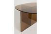 Miniatuur Ovalen salontafel van bruin glas Linea 8