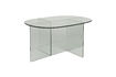 Miniatuur Ovalen salontafel van glas transparant Linea 9