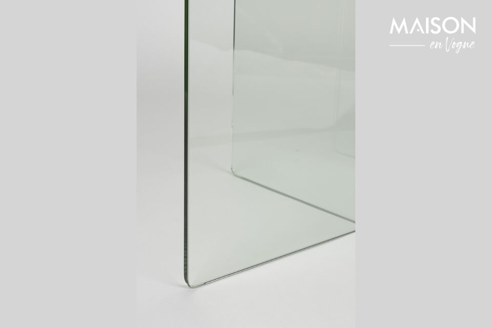 Ovaler Couchtisch aus Glas transparent Linea - 11