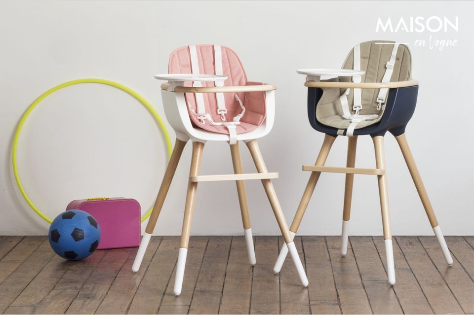 OVO kinderstoel wit en roze Merken