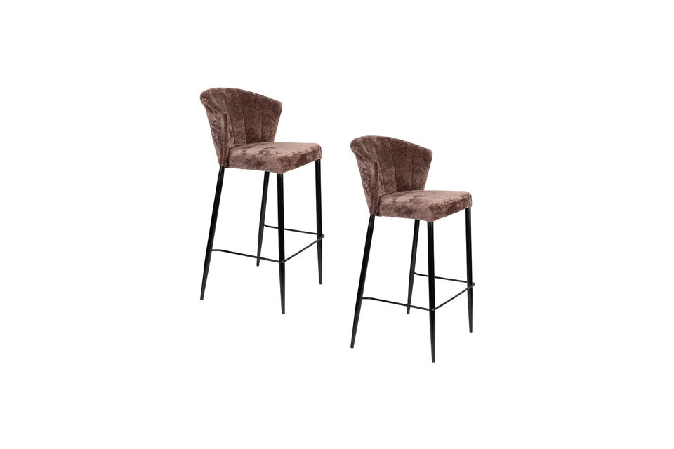 Paarse stoffen baliestoel Georgia - 11