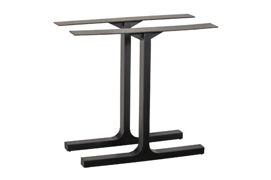 Paire de pieds de table 72x10x79 en métal noir Tablo Détouré