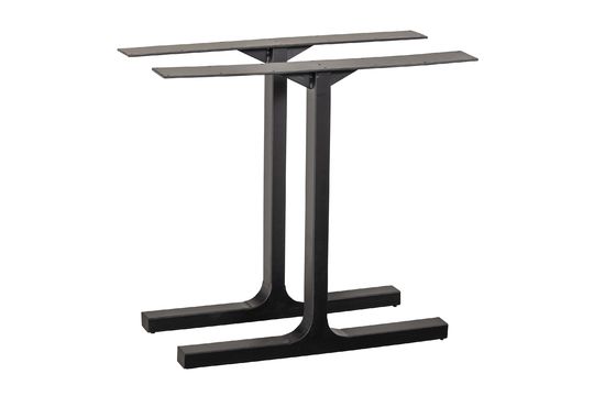 Paire de pieds de table 72x10x79 en métal noir Tablo